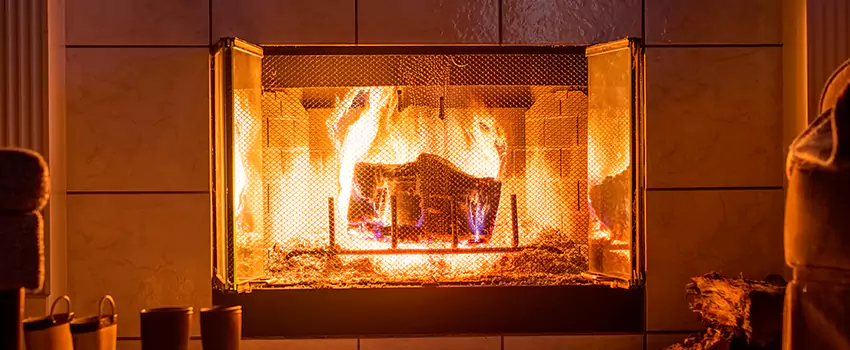 Mendota Hearth Landscape Fireplace Installation in Portage, Indiana